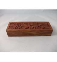 Pencil Box Leaf Carving